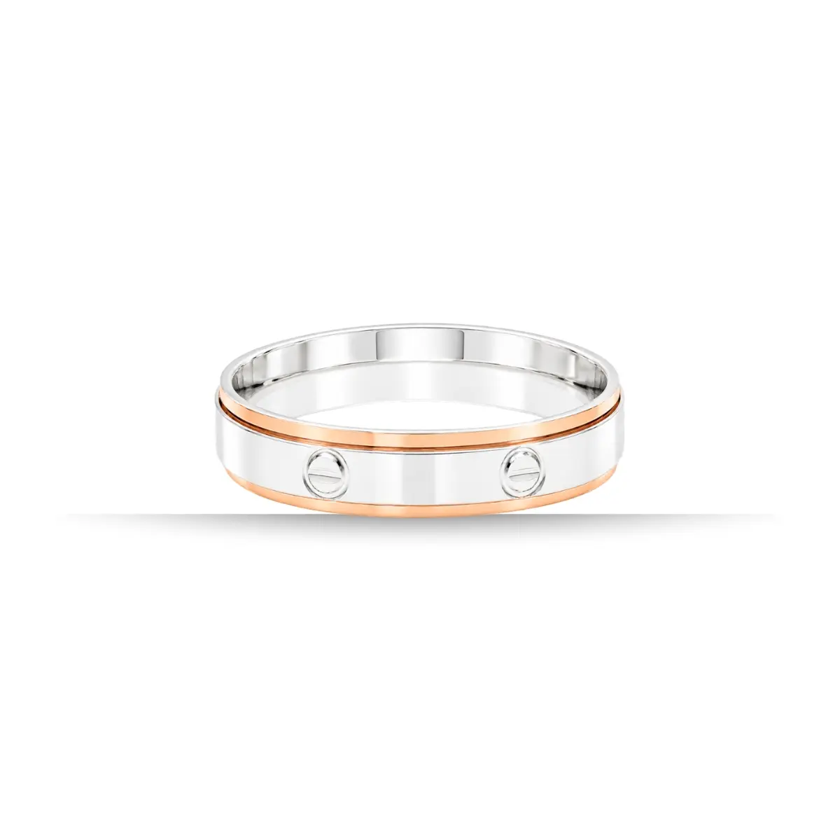 925 Sterling Silver Elegant Rose Tone Finish Band For Men And Women
